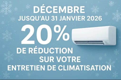 Offre spéciale décembre : 20 % de réduction sur l'entretien de climatisation, Langlade, L'Atelier de l'Énergie